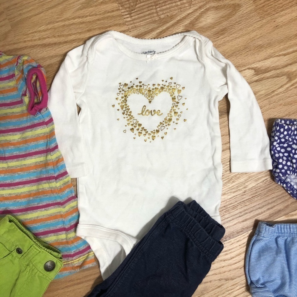 6 Month Girl Clothing Bundle 2 Outfits Carters Long Sleeve Baby - Picture 3 of 10